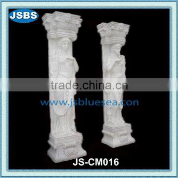 outdoor ornament hand carved natural stone column