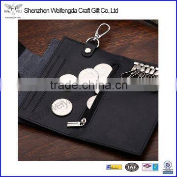 Soft Leather Bifold Card Coin Key Holder Case Wallet