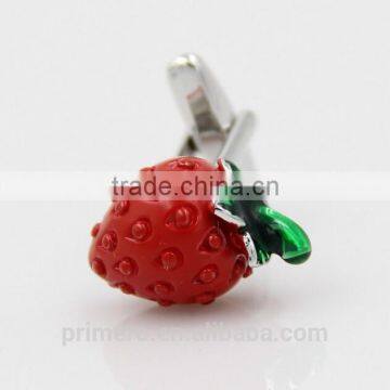 PRIMERO 2015 Jewelry Acrylic Cufflink French Shirt Romantic Strawberry Cufflinks photo-3