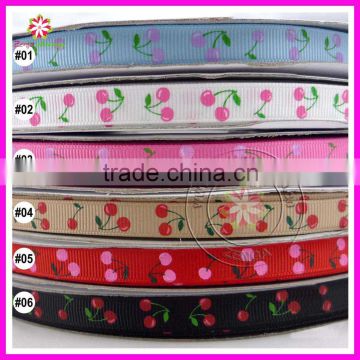 CHERRY GROSGRAIN RIBBON