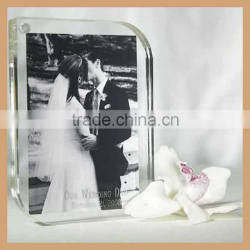 Customize Magnetic Acrylic Frame , Magnet Connecting Acrylic Photo Frame for Wedding Memorial