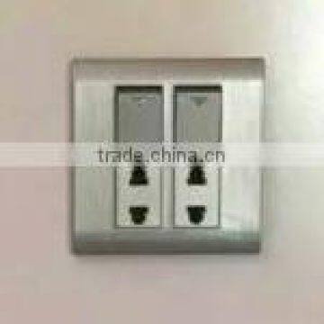 Middle East Switch S0907 2gang double 2 sockets wall switch