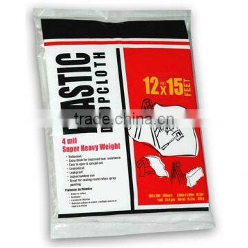 4 Mil Super Heavy Weight Plastic Drop Cloth 12x15FEET