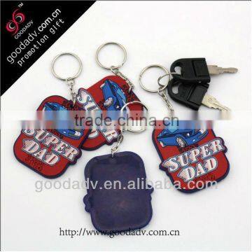 2016 promotion giftware one Side Soft PV Ccustom Key holder