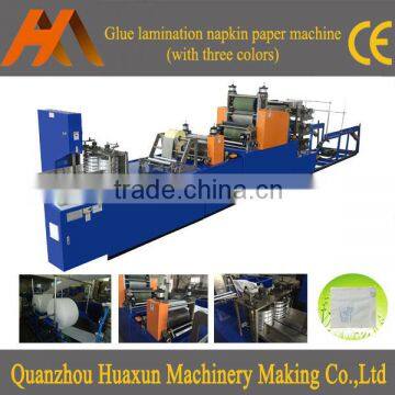 Automatic printing and folding tissue napkin serviette paper machine plant