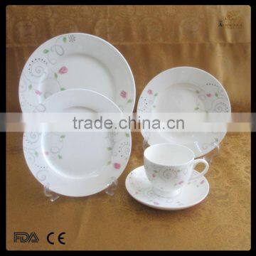 20 pcs high quality circle bone china dinnerware