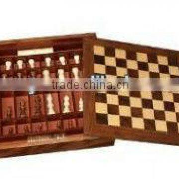 Custom wooden chess game set