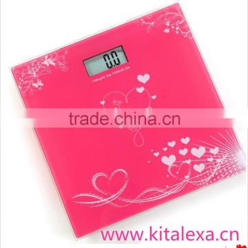 High quality electronic scale 300X300mm glass body scale