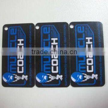 CR80 PVC Plastic Card With Hole Punch Small Key Tags