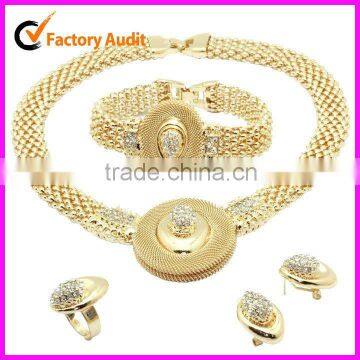 Gold plated fashion jewelry set for party