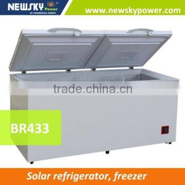 DC 12V/24V BR433F solar single temperature control freezer refrigerador 300W solar panel