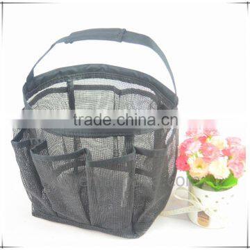 Promotional nylon mesh drawstring bag with custom logo