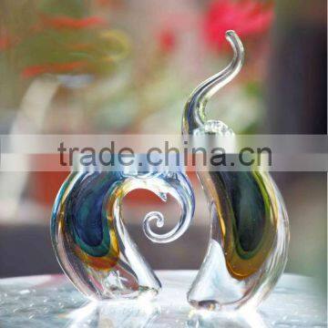 Elephant Design Glass Handmade Craft