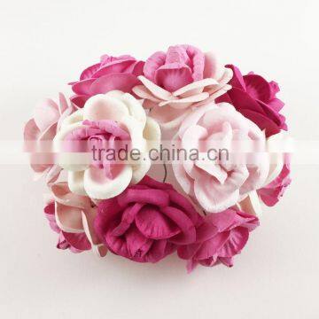 All Pink, Large Handmade Mulberry Paper Flower, Wedding Party, Scrap-booking Crafts