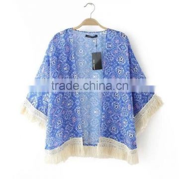 Latest Designer Elegant Tunics Kaftan With Fringes Beach Poncho