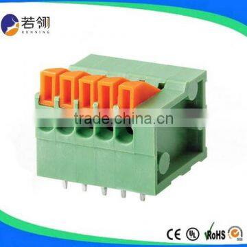 CE, ROHS,SGS Certificates Green PCB Spring Terminal Blocks Pitch:2.54mm