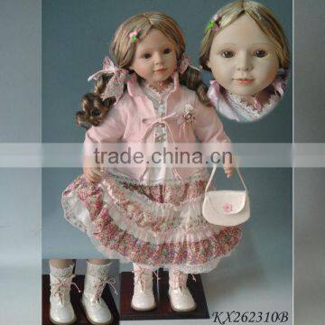 High quality vinyl promotional stand girl dolls 26 inch country girl doll