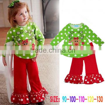 New design wholesale clothing two-piece set christmas style girl clothes set TR-CA15