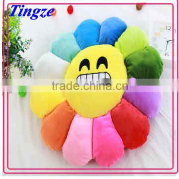 Creative colorful sunflower pillow plush toys wholesale sofa cushion