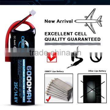14.8V 6000mah 4S1P Rechargeable lithium ion polymer battery lipo battery pack                        
                                                                                Supplier's Choice