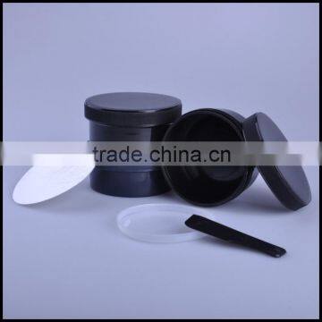 150ml cylindrical black LDPE plastic jar