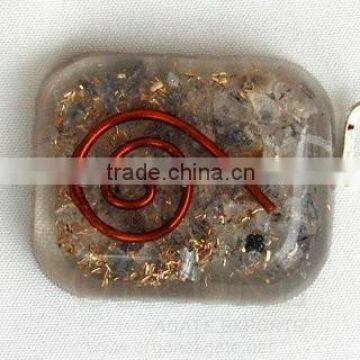 Blue Aventurine Orgone Rounded Square Pendant : Wholesale Orgone Pendant