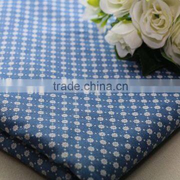 polyester cotton woven floral deisng custom fabric printing denim jean cheap denim fabric