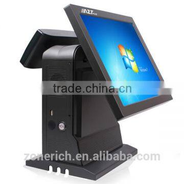 15" touch screen POS system terminal with Customer Display ZQ-T9020