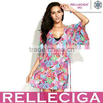 RELLECIGA Beachwear Series - Digital Floral Print Ladies Beach Dresses