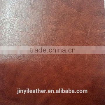 pu crazy horse youpi design raw material leather for Bag brush backing soft copy pu leather nubuk quality same as pu