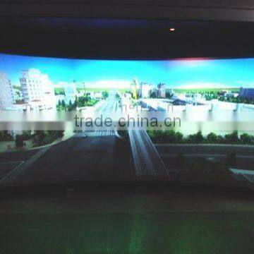 Curved Frame Screen 106" 16:9, 3D Perforated Video Fabric, Aluminium Frame Covered photo-2