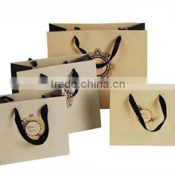 Paper shopping bag with handle/Brown kraft paper bag