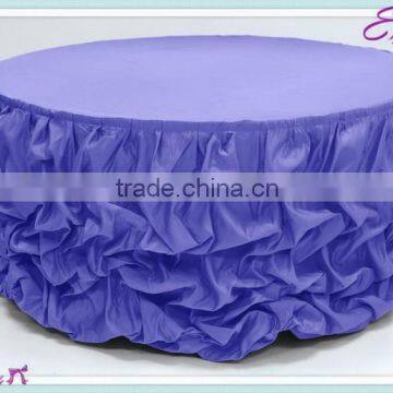 YHK#66 ruffled table skirt - polyester banquet wedding wholesale chair cover sash table cloth skirt linen                        
                                                Quality Choice