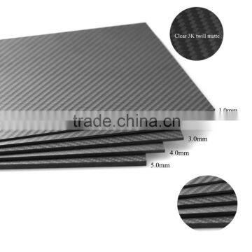 400*500*2.0mm Carbon fiber sup paddle, 3K surface 100% full carbon fiber twill matte plate sheet