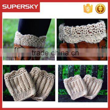 A-220 stretchy knitting boot toppers cuffs hand crochet boot socks cuffs handmade boot cuffs