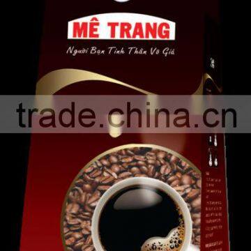 ARABICA ROBUSTA ROASTED COFFEE BEANS - ME TRANG BRAND - AR label