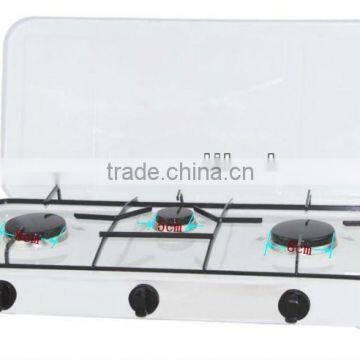 Efficient Euro Type 3Burners Built-in Gas Stove With Cover photo-3