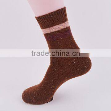 custom double cylinder 96N marl yarn casual crew sock manufacturer