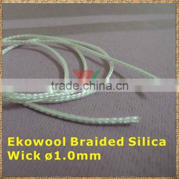 Hottest Promotion 1.0mm Silica Cord Ekowool Braided Silica wick for Fiberglass E-Cigarettes Wick Rebuildable Atomizer