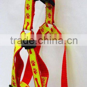 reflective light up dog harness