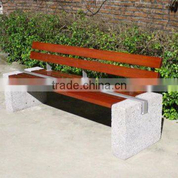 Outdoor furniture China wooden garden bench garden stone bench