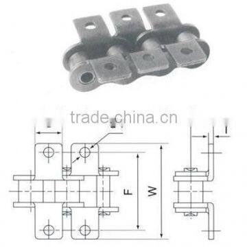 Short pitch conveyor chain with A1 attachments