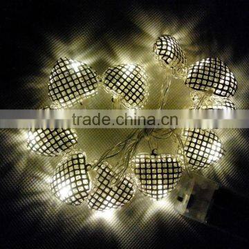 heart shape string lights led christmas battery lights