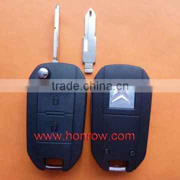 Lowest Price High Quality Citroen 2 button key blank with NE72 Blade (206 key blade),auto key shell,key case