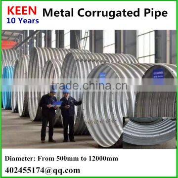 round galvanized corrugated pipe dia 90mm