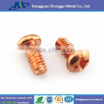 Brass pan head machine screws