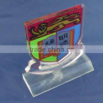 acrylic trophy/awards with custmized design/text/printing