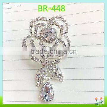 fashion funny crystal brooch, wholesale flower brooches