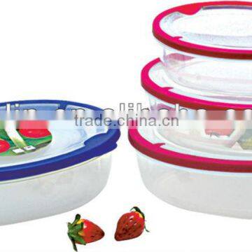 3pcs TPR microwave stackable food container set