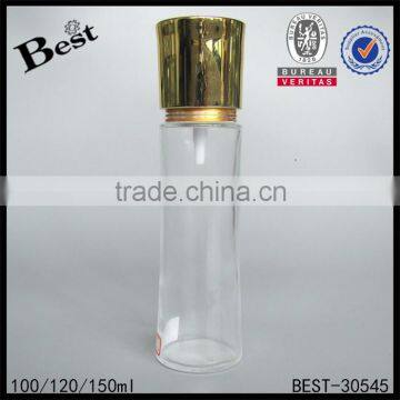 100/120/150ml clear glass bottle pump glass bottle gold cap                        
                                                                                Supplier's Choice